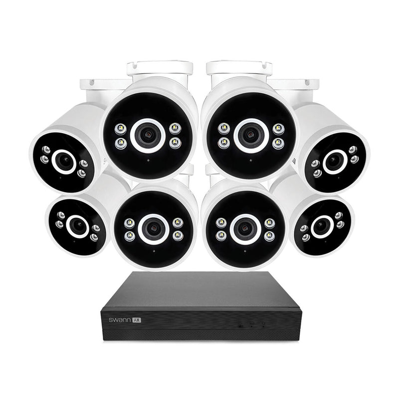 Swann 4K NVR bullet camera system with 2TB HDD, imported from the UK