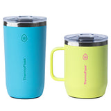 Costco UK ThermoFlask Blue & Yellow Insulated Mug Set - 450ml Tumbler and 340ml Mug- Buy online at McGrocer
