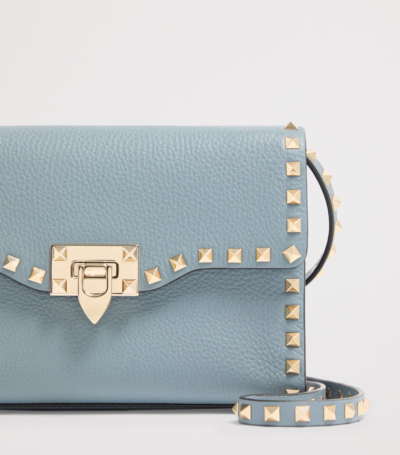 Valentino Garavani small leather Rockstud shoulder bag (British brand)