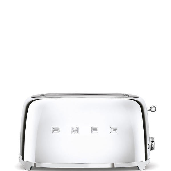Smeg TSF02 long slot toaster in silver 4 slice, UK version