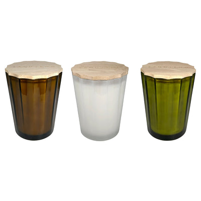 Costco UK Sand & Fog Scalloped Fragranced Candle with 3 Fragrances, Decorative Glass Vessel, 3.3kg- Buy online at McGrocer