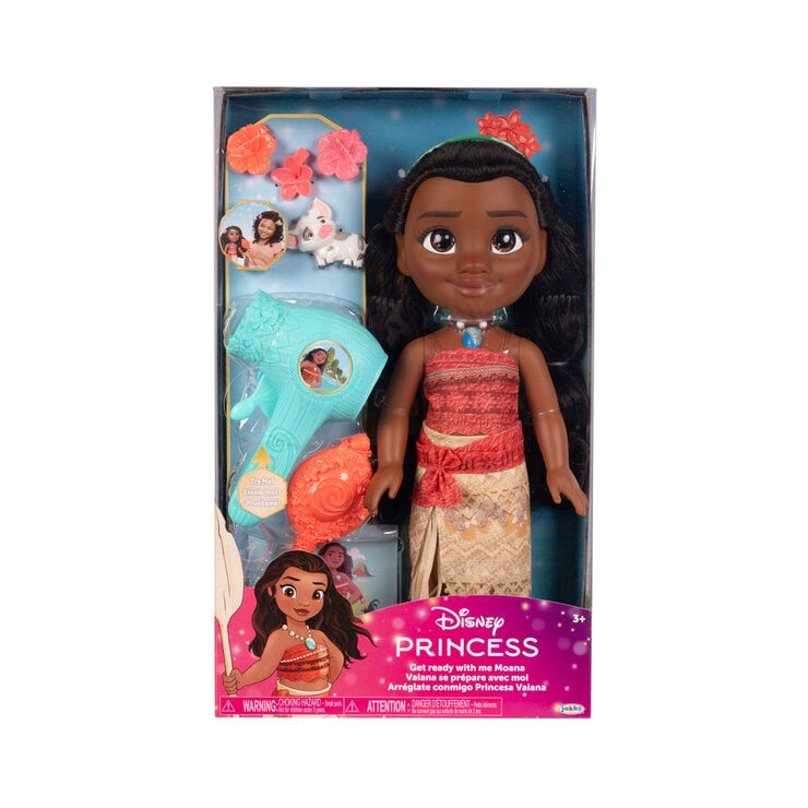 Disney Moana doll with long wavy hair and accessories, UK version