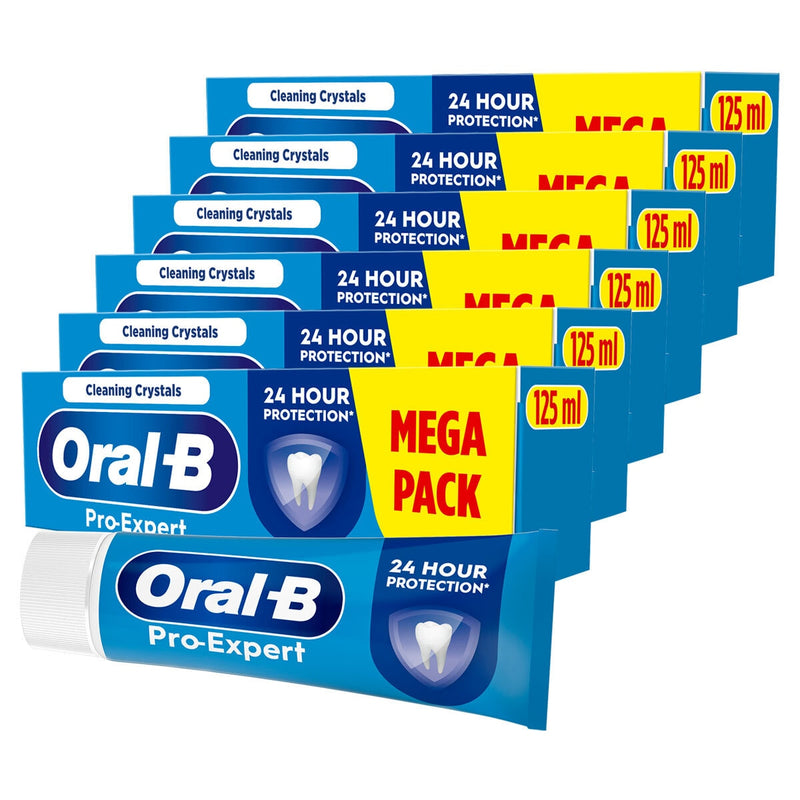 Oral-B Pro-Expert Toothpaste Clean Mint 6 x 125ml, imported from the UK