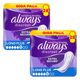 Costco UK Always Discreet Long Plus Incontinence Pads, 2 x 28 Pack- Buy online at McGrocer