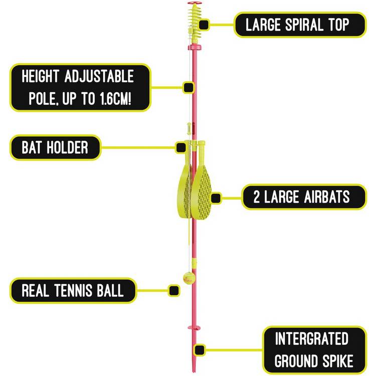 Classic Swingball garden game set with bats and tethered ball, UK version