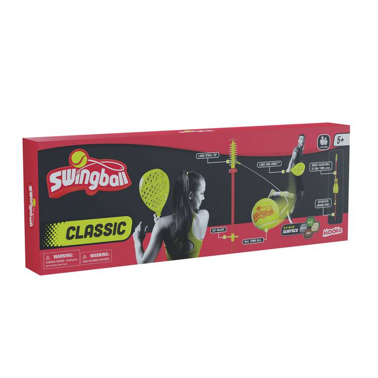 Classic Swingball garden game set with bats and tethered ball, UK version