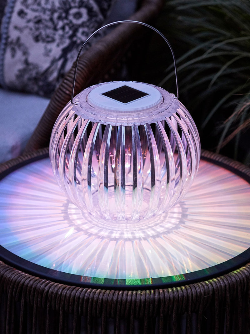 Lights4fun colour changing solar hanging lantern, UK version