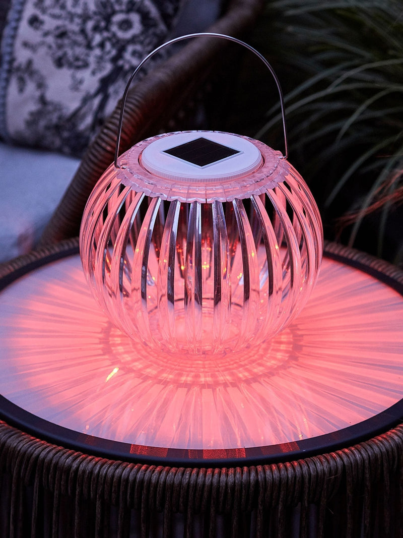 Lights4fun colour changing solar hanging lantern, UK version