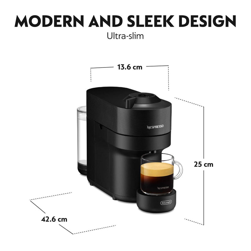 Nespresso De'Longhi Vertuo Pop coffee machine black (British brand)