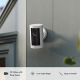 Ring outdoor camera 2 pack with extra battery - British product