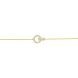 0.50ctw Round Brilliant Cut Diamond Bracelet 14ct Yellow Gold - British product