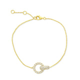 0.50ctw Round Brilliant Cut Diamond Bracelet 14ct Yellow Gold - British product