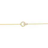 0.50ctw Round Brilliant Cut Diamond Bracelet 14ct Yellow Gold - British product