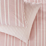 Argos Home striped seersucker pink bedding set single (British brand)