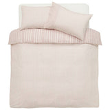 Argos Home striped seersucker pink bedding set single (British brand)