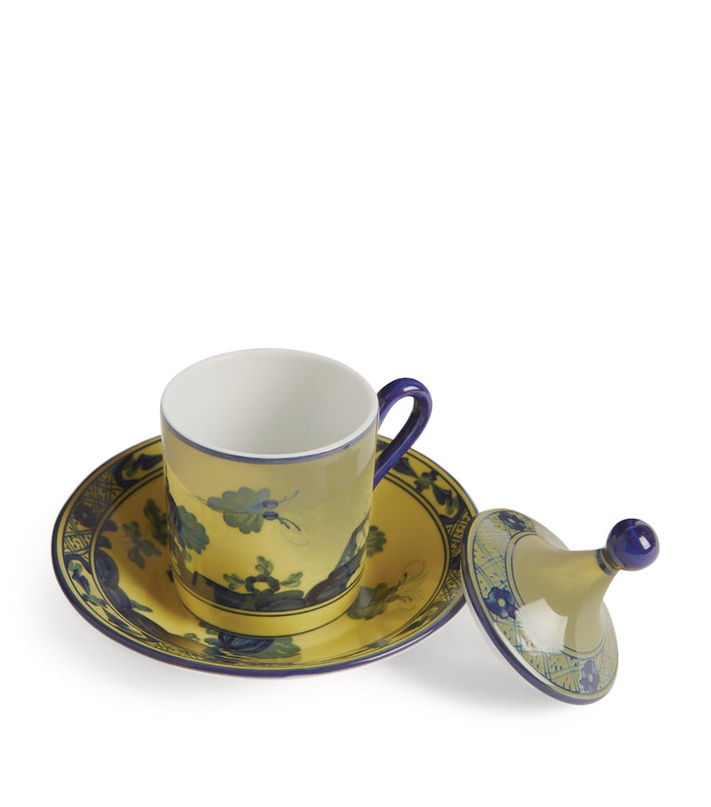 Ginori 1735 Oriente Italiano Citrino espresso set, imported from the UK