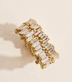 Suzanne Kalan baguette diamond ring Short Stack size 6.5 (British brand)