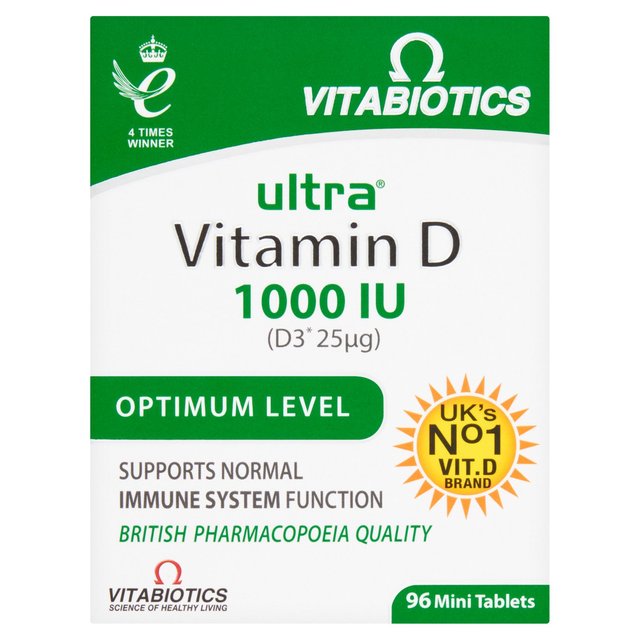 Vitabiotics Ultra Vitamin D Tablets 1000 IU    96 per pack GOODS M&S
