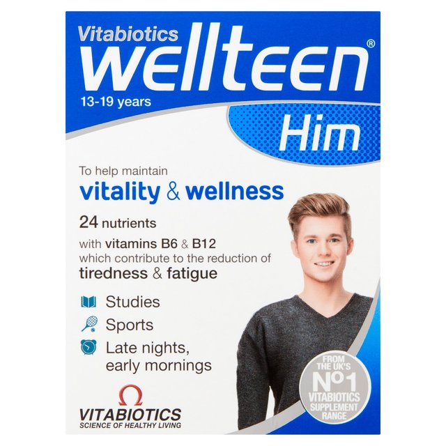 Vitabiotics Wellteen Him Vitality & Wellness Tablets 30 per pack GOODS M&S
