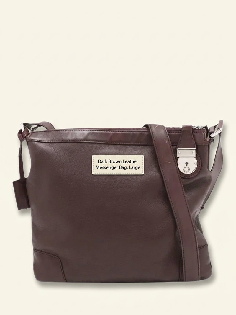 GUCCI Guccissima leather crossbody bag dark brown, imported from the UK