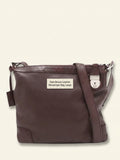 GUCCI Guccissima leather crossbody bag dark brown, imported from the UK