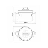 Tramontina 20cm steamer set stainless steel, UK version