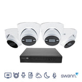 Swann 4K NVR security system 1TB 4 dome cameras - British product