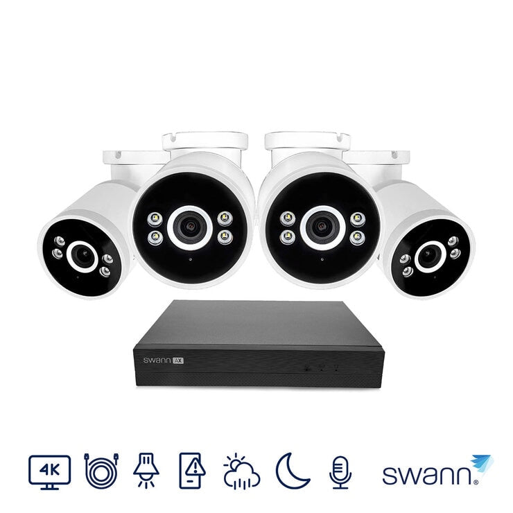 Swann 4K NVR system with bullet cameras, British brand