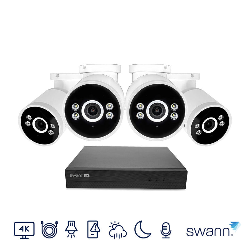 Swann 4K NVR system with bullet cameras, British brand