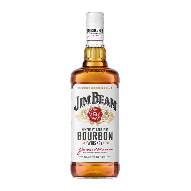 Jim Beam White Label Bourbon 1L bottle - British product