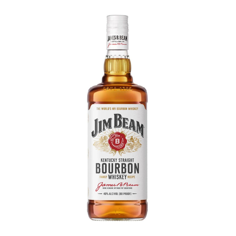 Jim Beam White Label Bourbon 1L bottle - British product
