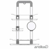 Artika Trent light grey shower caddy 73cm, imported from the UK