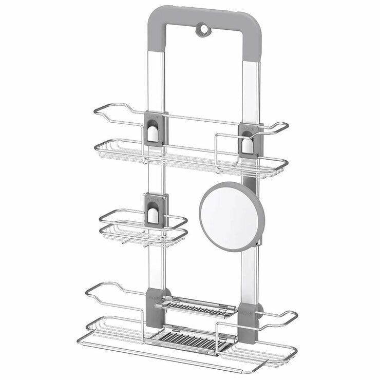 Artika Trent light grey shower caddy 73cm, imported from the UK