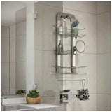 Artika Trent light grey shower caddy 73cm, imported from the UK