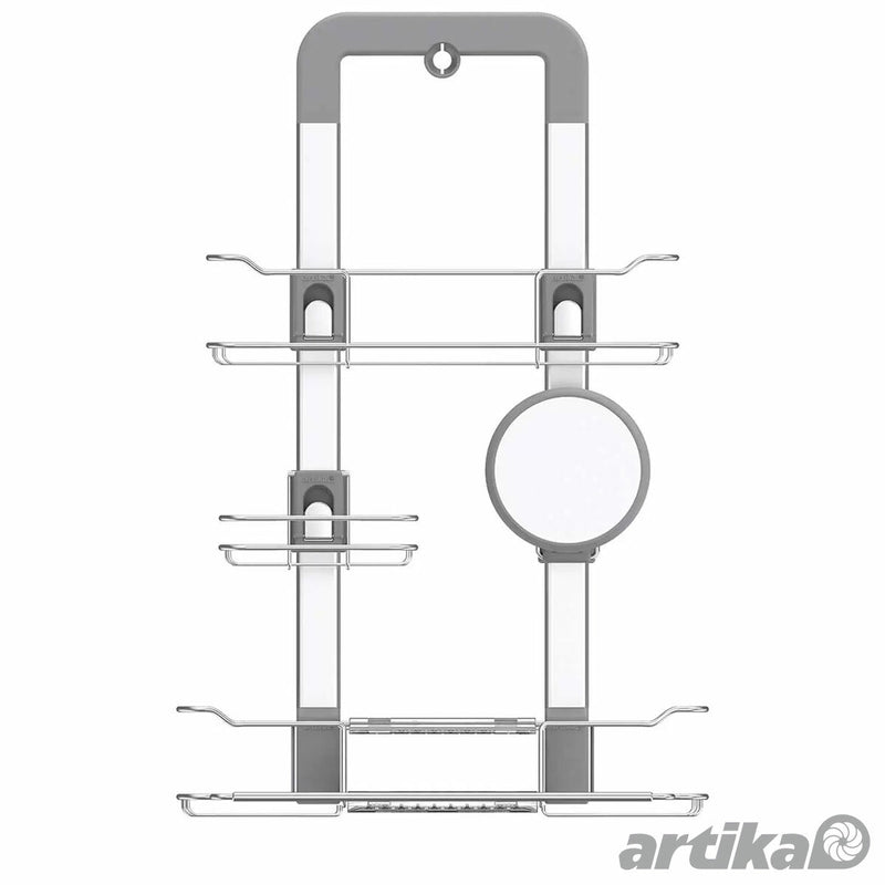 Artika Trent light grey shower caddy 73cm, imported from the UK