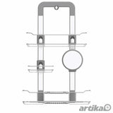 Artika Trent light grey shower caddy 73cm, imported from the UK
