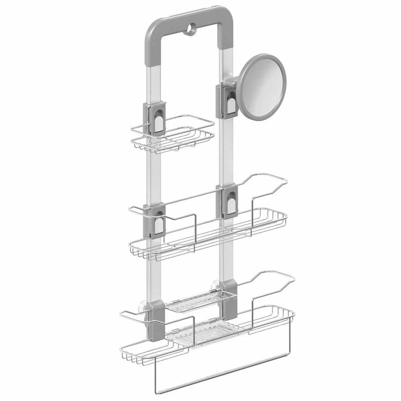 Artika Trent light grey shower caddy 73cm, imported from the UK