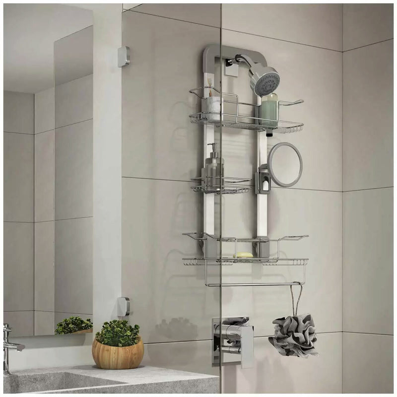 Artika Trent light grey shower caddy 73cm, imported from the UK