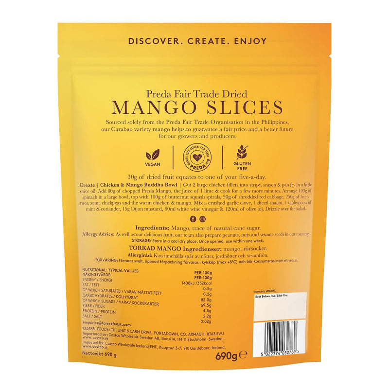 Forest Feast exotic dried Philippine mango 690g - British product