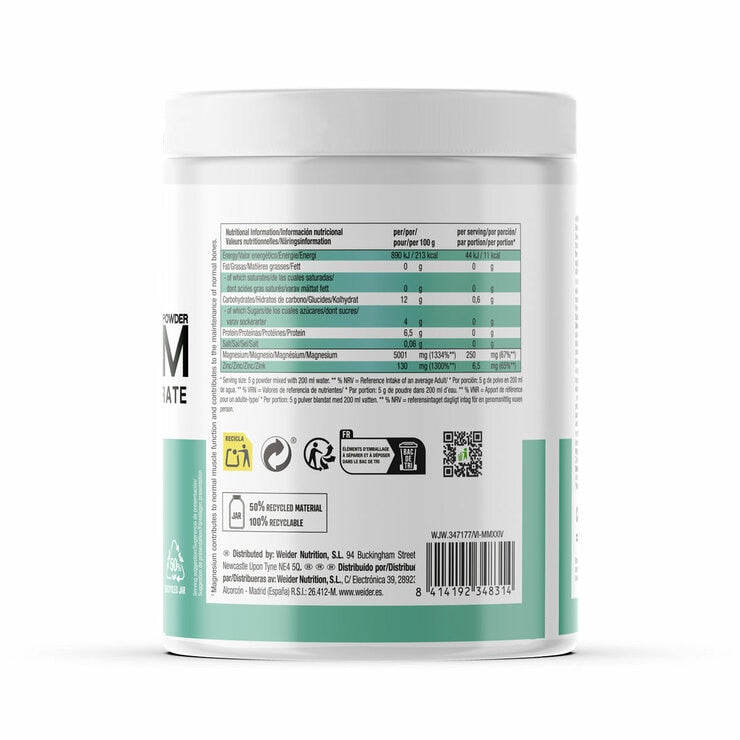 Weider Magnesium Powder Berry supplement 500g, UK version