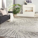 Nourison Rustic Textures Ivory & Grey area rug, imported from the UK