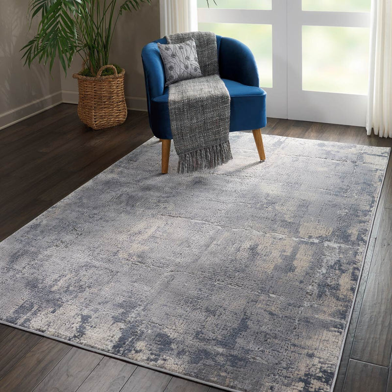 Nourison Faded Blue Rug Medium, imported from the UK
