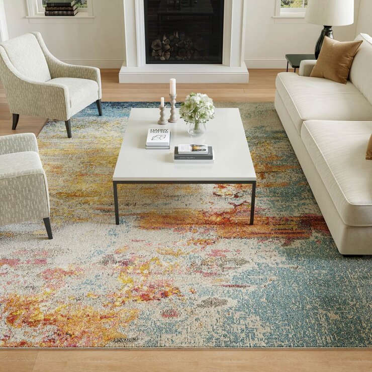 Nourison Celestial Sealife Rug Blue - British product
