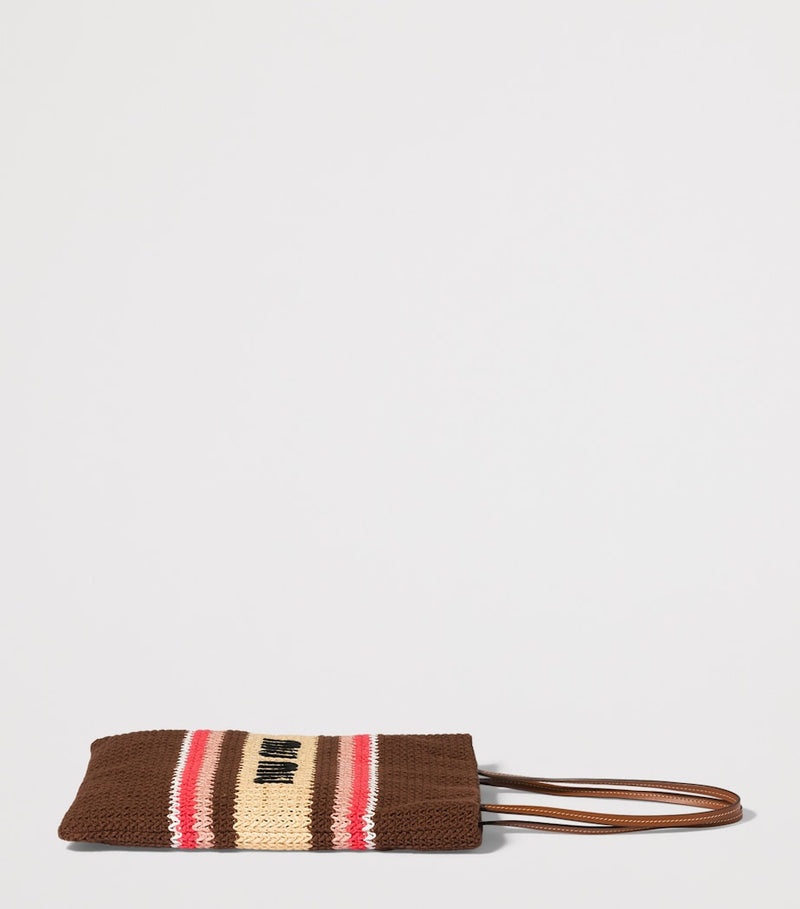 Miu Miu raffia tote bag, woven texture (British brand)