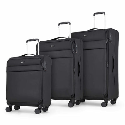 Costco UK Rock Harper 3 Piece Softside Luggage Set in Black- Buy online at McGrocer