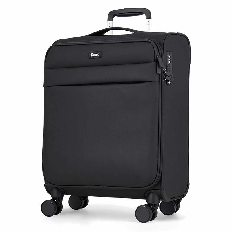 Rock Harper 2 piece luggage set black softside - British product