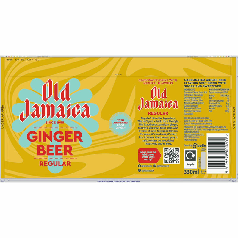 Old Jamaica ginger beer 24 x 330ml (British brand)