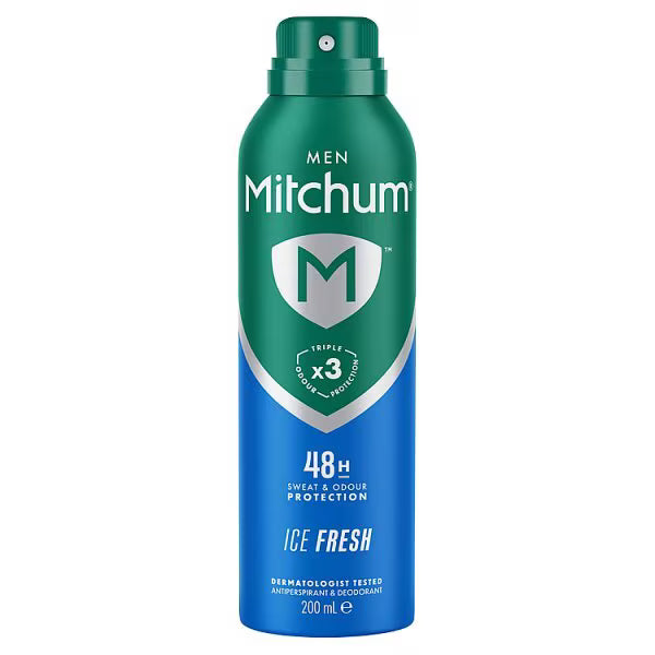 Mitchum ice fresh anti-perspirant aerosol 200ml, imported from the UK