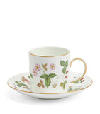 Wedgwood Wild Strawberry coffee cup and saucer (British brand)