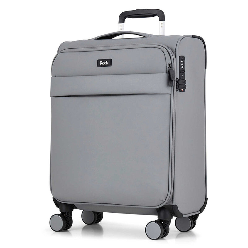 Rock 2 piece softside cabin and holdall luggage set grey, UK version